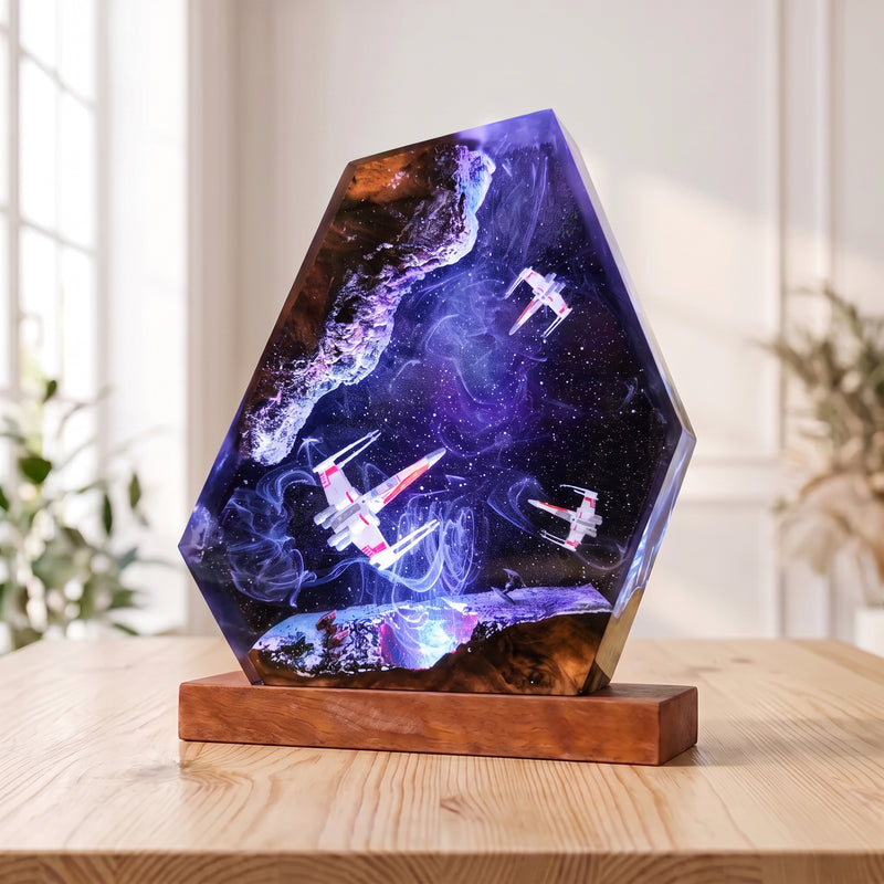 Caza Estelar X-Wing · Lámpara de Resina