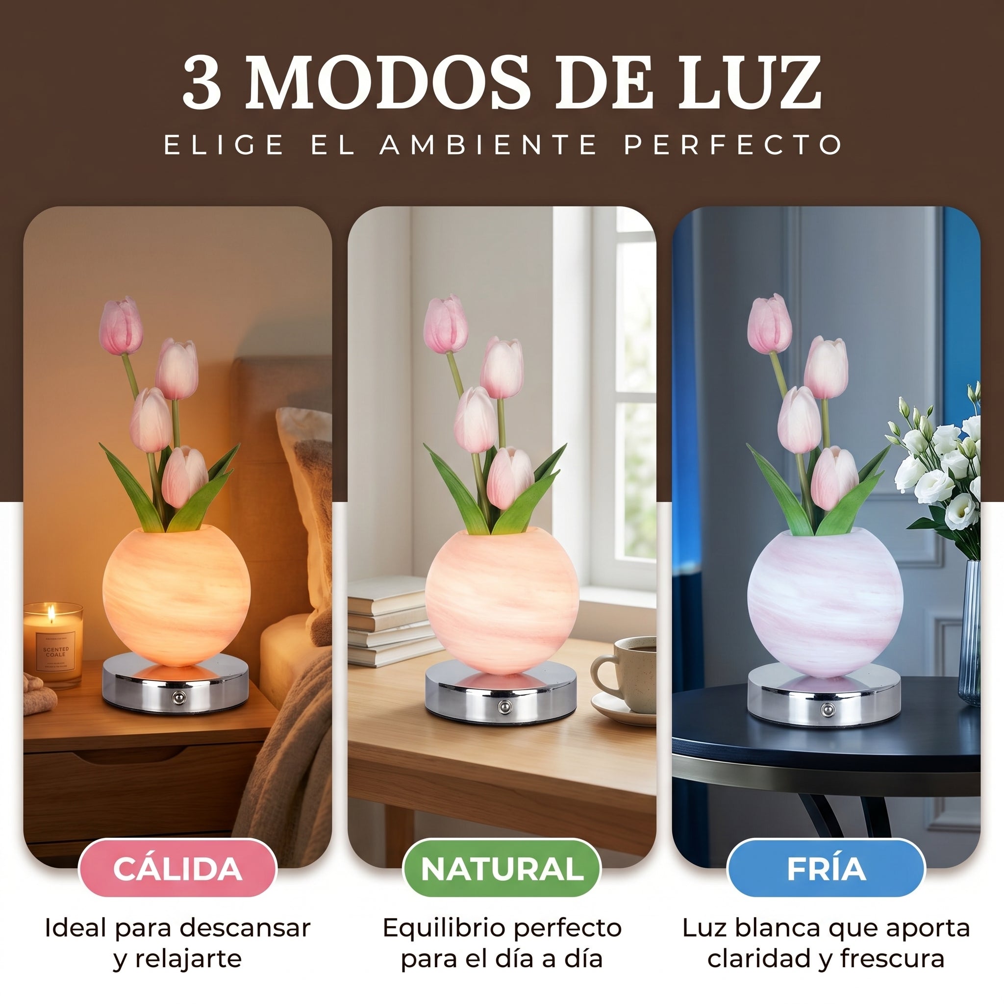 Lámpara Tulipán LED